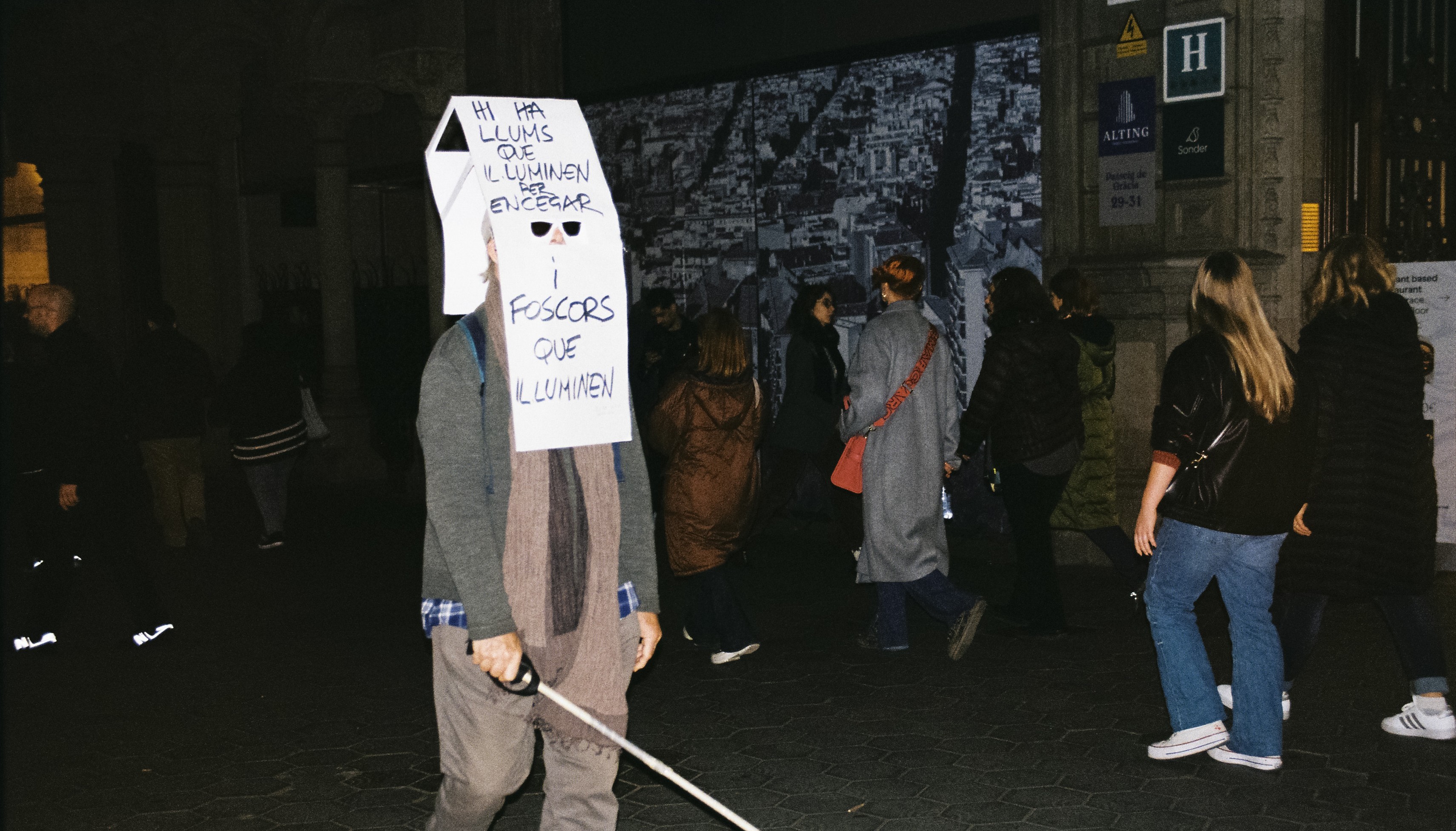 Manifestante en Barcelona